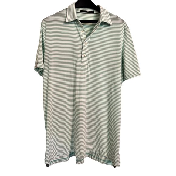 Ralph Lauren Black Label Polo Size Large Striped Stretch Shirt EUC - Picture 9 of 9